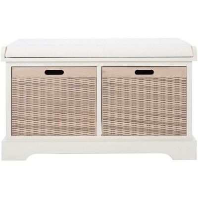 Landers 2 Drawer/Cushion Storage Bench  - Safavieh