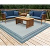 Liora Manne Carmel  Indoor/Outdoor Rug  Aqua.. - 4 of 4