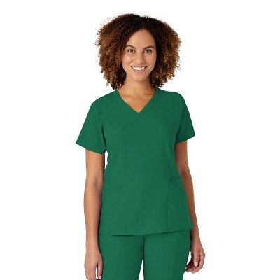 Wink W123 Women's Mock Wrap Scrub Top