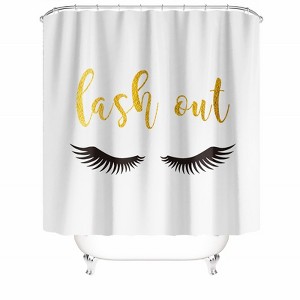 Lash Out Shower Curtains for Bathroom Waterproof Fabric Bath Curtain Durable Soft Stylish Bathroom Decor 72x72 Inch - 1 of 1