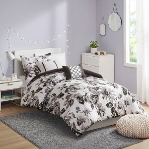 PAGED Floral Print Comforter Set Ultra-Soft Bedding Comforter Sets with Decorative Pillow, Machine Washable - 1 of 4