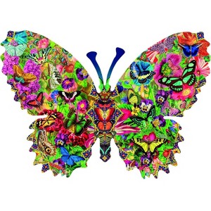 Sunsout Butterfly Menagerie 1000 pc Special Shape  Jigsaw Puzzle 96127 - 1 of 4