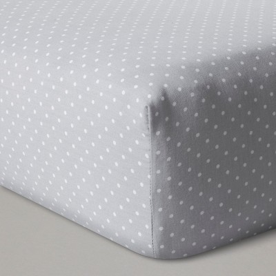 black and white polka dot crib sheet