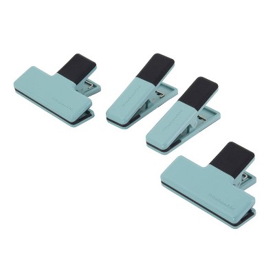 KitchenAid 4pc ABS Kitchen Clip Set Aqua Blue: Kitchen Organizer, Refrigerator Storage, Hand Wash, Lifetime Warranty