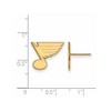 Black Bow Jewelry 14k Yellow Gold St. Louis Blues NHL Stud Earrings - 2 of 3