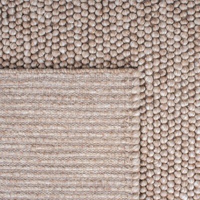 Natura Brown Hand Woven Wool Area Rug, 5' x 8'