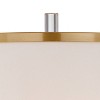 Possini Euro Design Cadence Modern Floor Lamp with Riser 67 1/2" Tall Crystal Glass Column Satin Brass Linen Drum Shade for Living Room Bedroom Office - 2 of 4