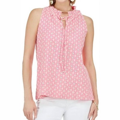 Women's EYELET HALTER TOP - Joy Joy