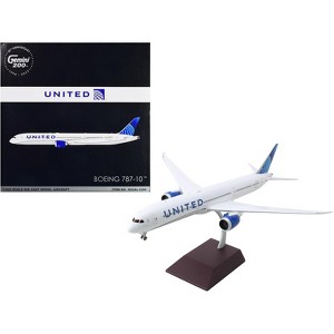 Boeing 787-10 Commercial Aircraft "United Airlines" White w/Blue "Gemini 200" Series 1/200 Diecast Model Airplane by GeminiJets - 1 of 4