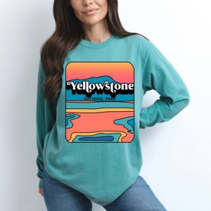 Simply Sage Market Vintage Yellowstone Garment Dyed Long Sleeve - S - Seafoam - 1 of 4