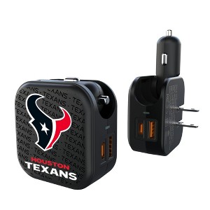 NFL AFC Teams Text Backdrop 18-Watt 2 in 1 USB A/C Charger - 1 of 3
