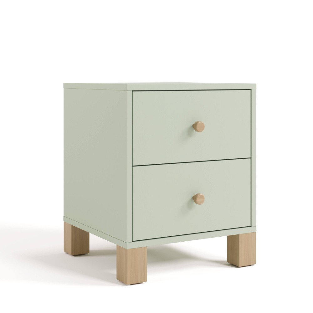 Photos - Storage Сabinet Storkcraft California Nightstand - Sage/Driftwood