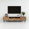 Mid Century TV Stand with 2 Drawers, Media Console for TVs up to 85'', Entertainment Center with Storage for Living Room, Bedroom - 2 of 4