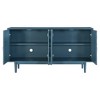 DOMETOUR Modern 4-door Sideboard with Convex Pattern Doors and 2 Silver Handle for Living Room, Dining Room, Kitchen - 4 of 4