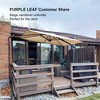 PURPLE LEAF Cantilever Umbrella Left-right Tilting Swivel Large Square Patio Umbrella Outdoor Offset Umbrella with 360°Rotation Adjustable With Base - 2 of 4