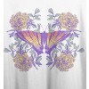 Vintage Floral Gradient Butterfly Crew Neck Short Sleeve Women's White Crop T-shirt - image 2 of 3