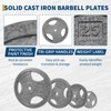 ODK 1 Inch Cast Iron Weight Plates Set 2.5/5/10/25 Lbs 1" Iron Barbell Weights Plates for Home Gym, Strength Training (Single,Pairs,Sets Available) - 3 of 4