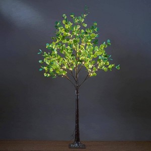 Perfect Holiday 5FT decorative Ugariye tree lights, 112L 5MM LED with leaf garland , W/UL 12V 0.3A,Outdoor - 1 of 1