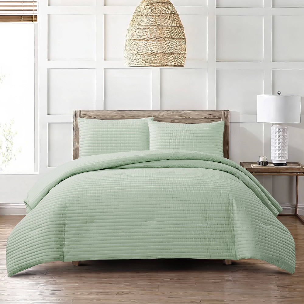 Photos - Bed Linen Nanshing 3pc King Felicia Comforter Set Sage Green