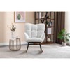 Airsurfer Aceent Chair Teddy Fabric Rocking Gilder Nursery Chair For Living Room Indoor - 2 of 4