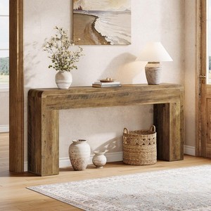 70.9-Inch Extra Long Console Table,Wooden Sofa Table Behind Couch, Farmhouse Entryway Console for Living Room, Hallway, Foyer - 1 of 4