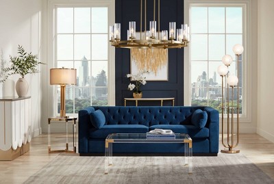 White Phalaenopsis Orchid in Textured Gold Ceramic Pot, 23" High