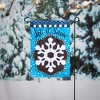 Evergreen Garden Flag Patterned Snowflake Applique Double Sided Indoor Outdoor Decor 18" x 12.5" - 2 of 3