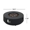 Christopher Knight Home Elisha Outdoor Lightweight Concrete 40,000 BTU Fire Pit Table with Lid - 3 of 4