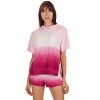 Memoi Women's Dip Dye Ultra Soft Yummy Terry Lounge Shorts - 2 of 4