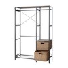Grungis Freestanding Coat Racks with Shelves and 2 Wicker Drawers,Hall Tree with 4 Hooks,Entryway Furniture for Hanging Clothes - 2 of 4