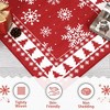 Christmas Area Rug Xmas Tree and Snowflake Accent Rug Holiday Decorative Bordered Rug - 4 of 4