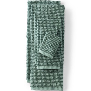 Lands' End Turkish Quick-Dry Cotton Textured Gingham Towel Set - 1 of 2