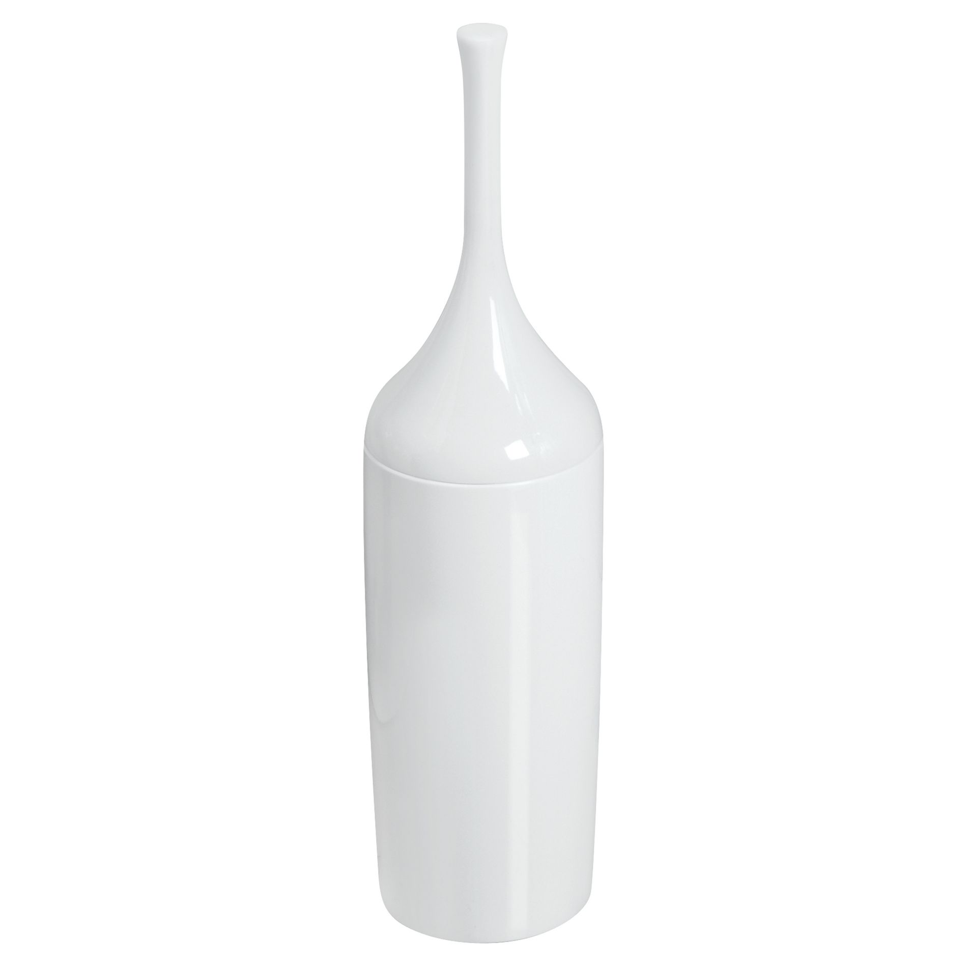 iDESIGN Toilet Bowl Brush White: Polypropylene Cleaner & Holder Set