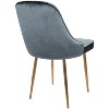 Set of 2 Marcl Contemporary Dining Chair Gold/Blue - LumiSource - image 4 of 4