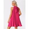 Allegra K Women's Tie Halter Neck Sleeveless Casual Flowy Dresses - 4 of 4