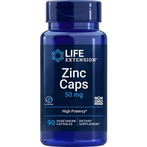 Zinc Caps by Life Extension  -  90 VegCap - 1 of 2