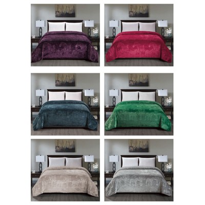 Luxurious And Plush Zebra Jacquard Bed Cover : Target