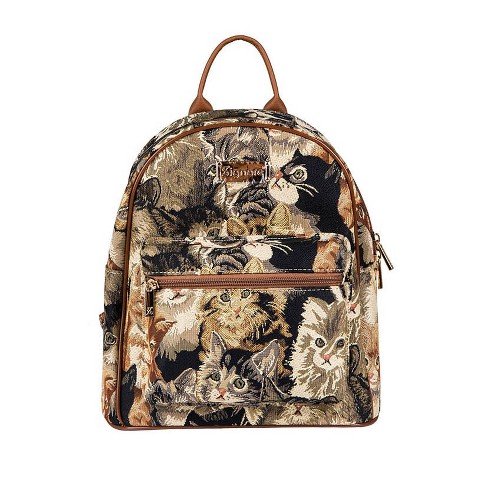 Signare USA Cat Design Brown Daypack Backpack