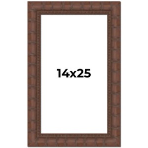 PosterPalooza | 14x25 Wide Bamboo Picture Frame, UV Acrylic, 4 Finishes - Brown, Black, Silver, and Natural - 1 of 4