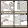 Bestier Queen Bed Frame with Horizontal Golden Stripe Storage Headboard - 3 of 4