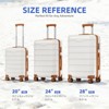3-Piece PC+ABS Luggage Set with TSA Locks, 360° Spinner Wheels & Expandable Hard Shell Suitcases - 3 of 4