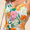Women's Tummy Control Long Torso Floral One Piece Swimsuits - Cupshe - 2 of 4