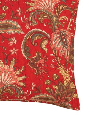 Constantine Red Floral Cotton Standard Sham