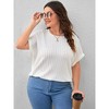 Women's Plus Size T Shirts Oversized Tees Summer Short Sleeve Crew Neck Tunic Tops - 2 of 4