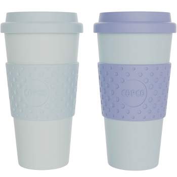 Copco Acadia To Go Mug Set of 2, 16 Ounce Reusable Coffee Cups with Lids, Durable & BPA-Free, Travel Mugs Double-Wall Insulation
