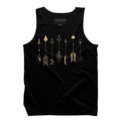 Men's Design By Humans Be Brave Little Arrow (gold) By staceyroman Tank Top