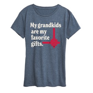 Women's - Instant Message - Grandkids Favorite Gift Short Sleeve Graphic T-Shirt - 1 of 4