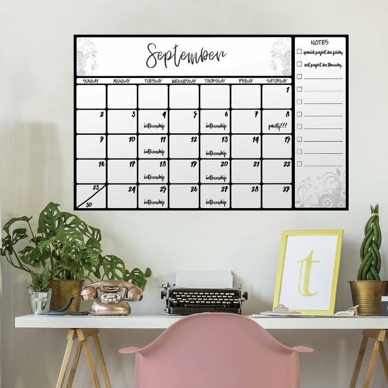 Scroll Dry Erase Calendar Peel and Stick Wall Decal - RoomMates, 3 of 6