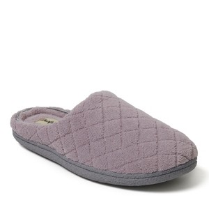 Dearfoams Women's Leslie Quilted Microfiber Terry Memory Foam Clog House Slipper - 1 of 4