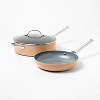 7pc Nonstick Ceramic Coated Aluminum Cookware Set - Figmint™ - 3 of 4